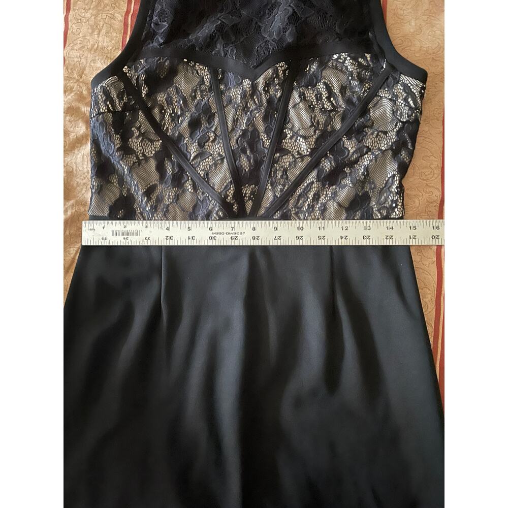 Lulus Cocktail Moment Black Lace Bustier Bodycon Dress, Size Medium - Picture 8 of 9